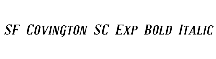 SF Covington SC Exp Bold Italic Font