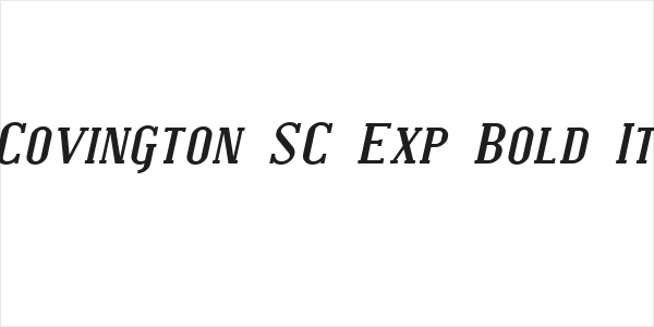 SF Covington SC Exp Bold Italic Logo