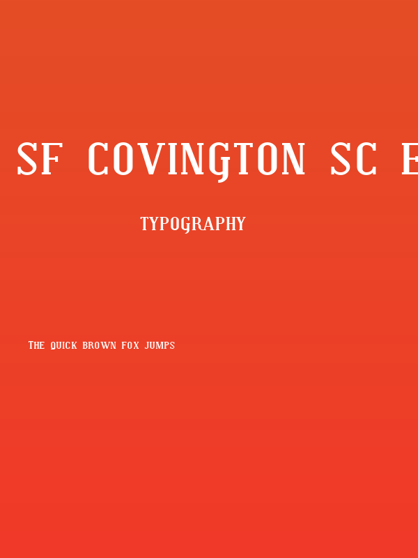 SF Covington SC Exp Bold Poster