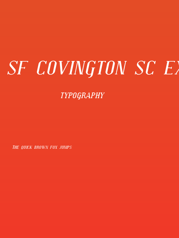 SF Covington SC Exp Italic Poster