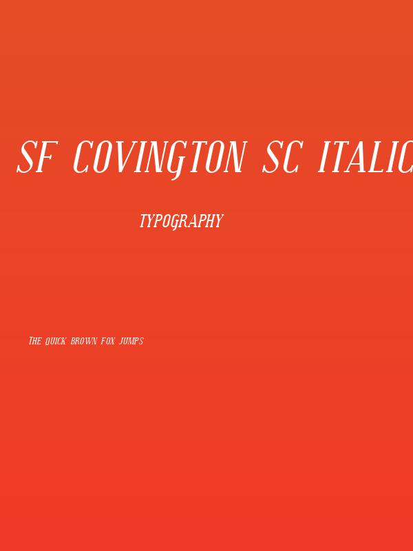 SF Covington SC Italic Poster
