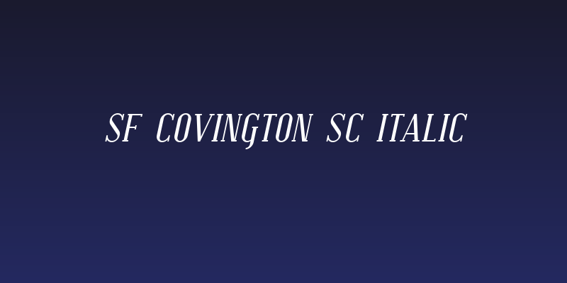 SF Covington SC Italic Social Header