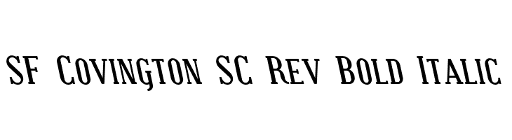 SF Covington SC Rev Bold Italic  font caratteri gratis