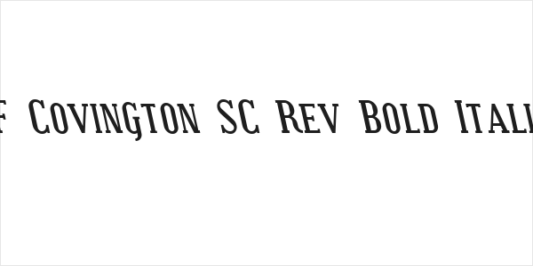 SF Covington SC Rev Bold Italic Logo