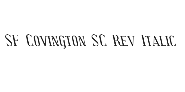 SF Covington SC Rev Italic Logo
