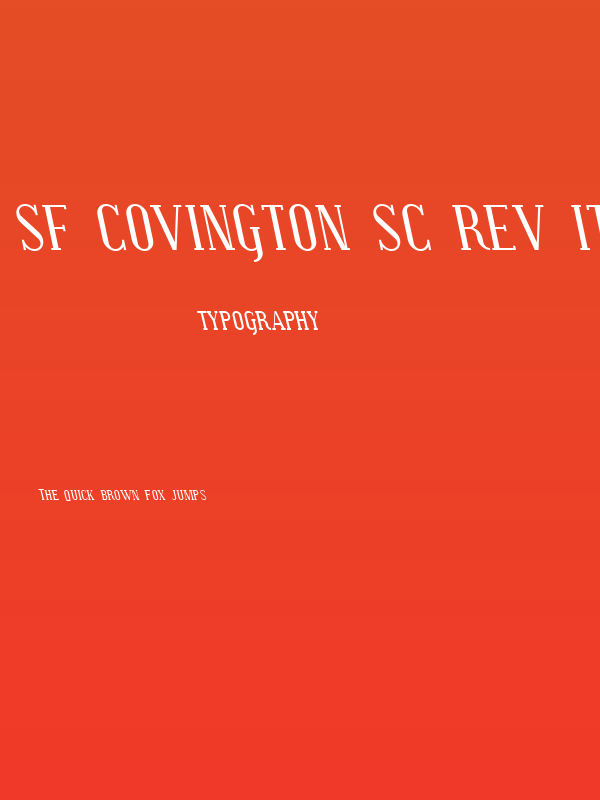 SF Covington SC Rev Italic Poster