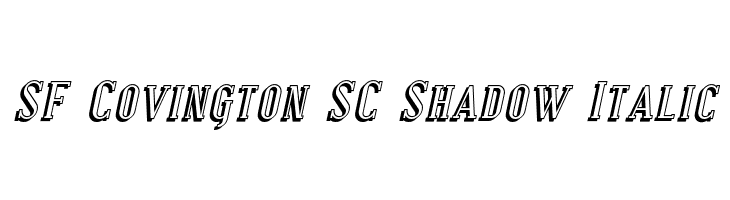 SF Covington SC Shadow Italic Font