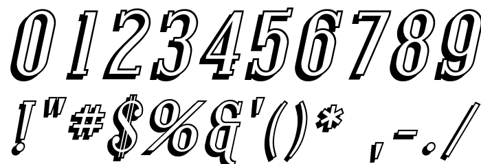 SF Covington SC Shadow Italic Font OTHER CHARS