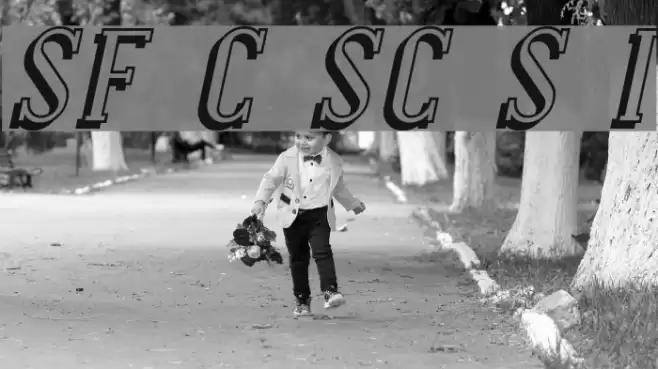 SF Covington SC Shadow Italic Font examples