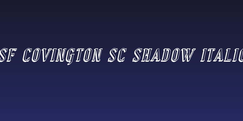 SF Covington SC Shadow Italic Social Header