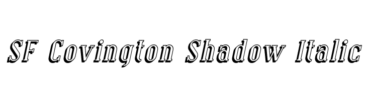 SF Covington Shadow Italic Font