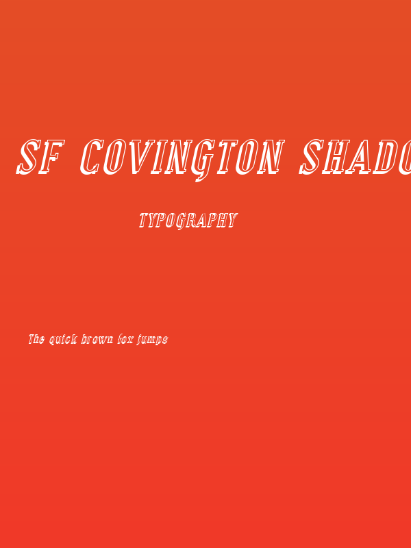 SF Covington Shadow Italic Poster