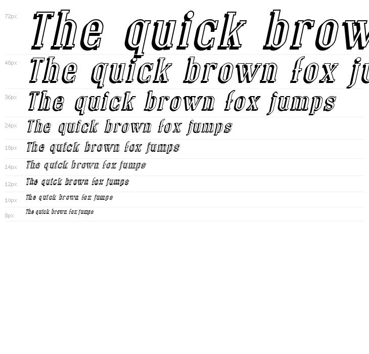 SF Covington Shadow Italic Waterfall