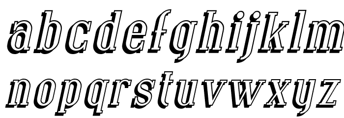 SF Covington Shadow Italic Font LOWERCASE