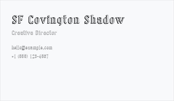 SF Covington Shadow Business Card