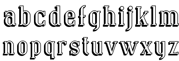 SF Covington Shadow Font LOWERCASE