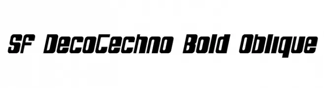 SF DecoTechno Bold Oblique  免费字体下载