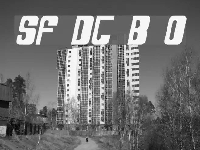 SF DecoTechno Bold Oblique Font examples