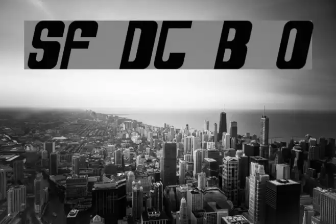 SF DecoTechno Bold Oblique Font examples