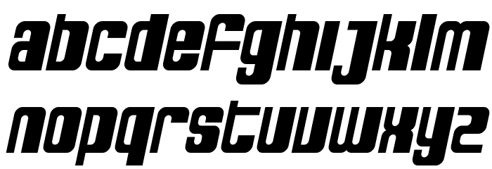 SF DecoTechno Bold Oblique フォント 小文字