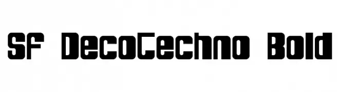 SF DecoTechno Bold  免费字体下载