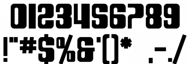 SF DecoTechno Bold Font OTHER CHARS