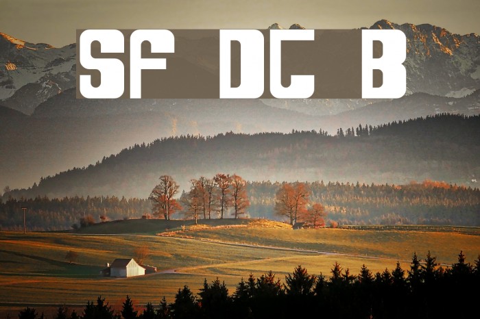 SF DecoTechno Bold Font examples