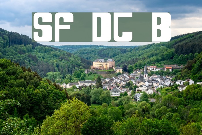 SF DecoTechno Bold Font examples