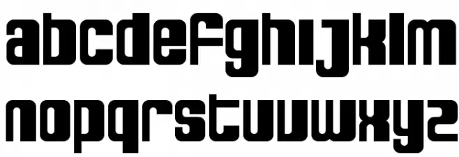 SF DecoTechno Bold Font LOWERCASE
