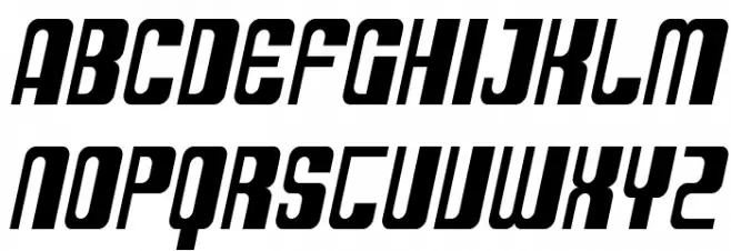 SF DecoTechno Condensed Oblique Schriftart Groß