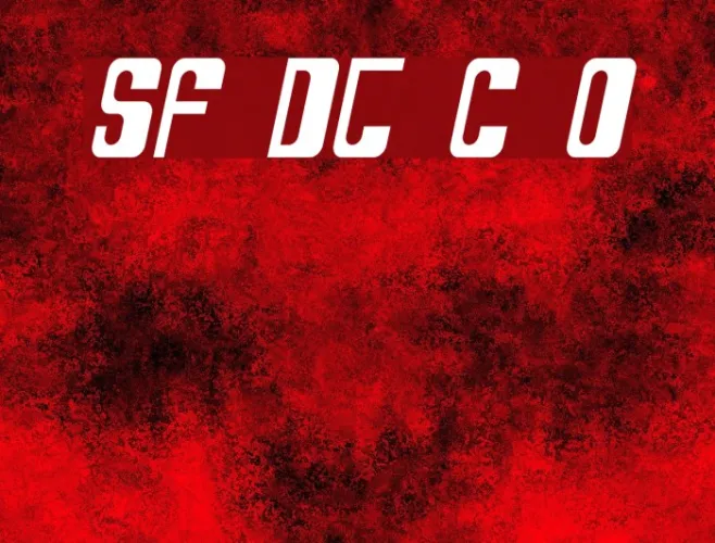 SF DecoTechno Condensed Oblique Example 1