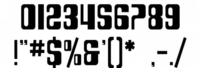 SF DecoTechno Condensed Font OTHER CHARS