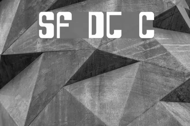 SF DecoTechno Condensed Font examples