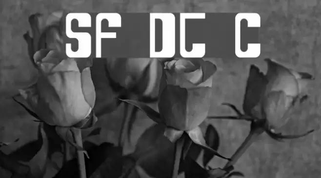 SF DecoTechno Condensed Font examples