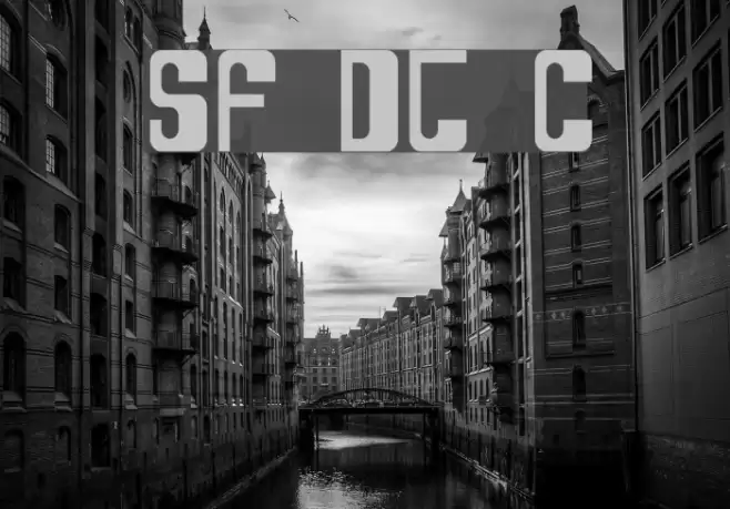 SF DecoTechno Condensed Font examples