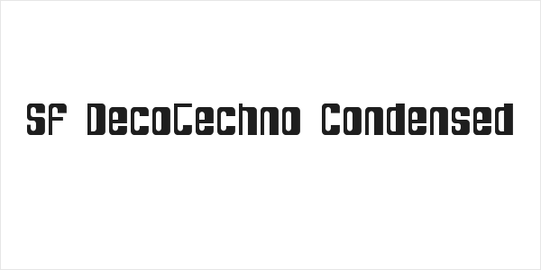 SF DecoTechno Condensed Logo