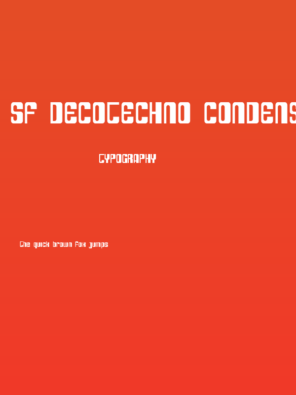SF DecoTechno Condensed Poster