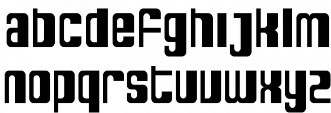 SF DecoTechno Condensed 字体 小写