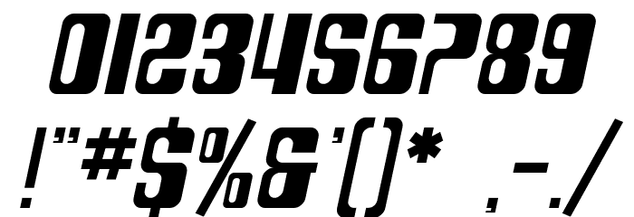SF DecoTechno Oblique フォント その他の文字