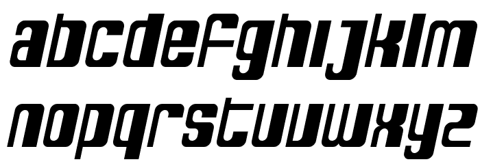 SF DecoTechno Oblique フォント 小文字