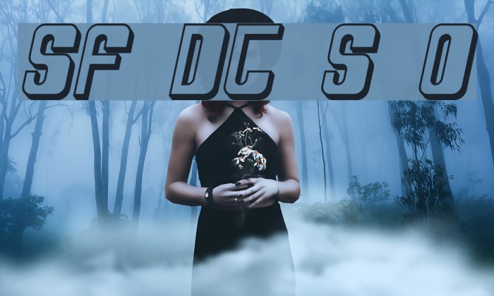 SF DecoTechno Shaded Oblique Font examples