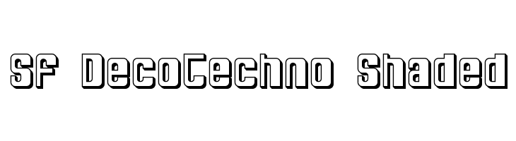 SF DecoTechno Shaded Font