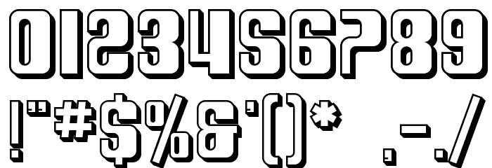 SF DecoTechno Shaded フォント その他の文字