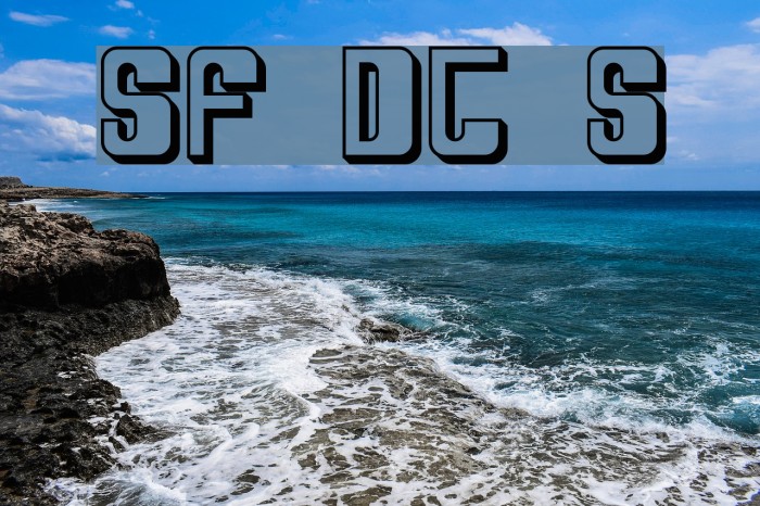 SF DecoTechno Shaded フォント examples
