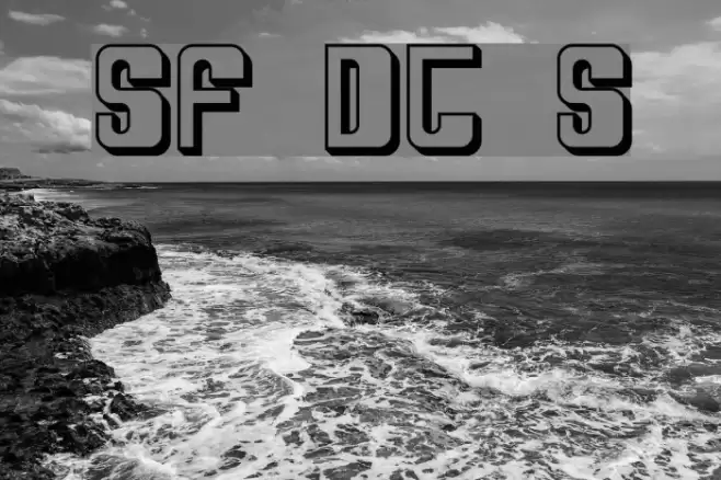 SF DecoTechno Shaded Schriftart examples