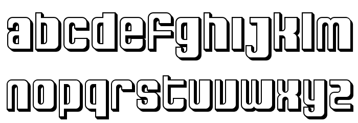 SF DecoTechno Shaded フォント 小文字