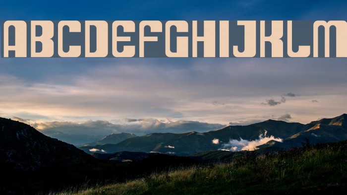 SF DecoTechno Font examples