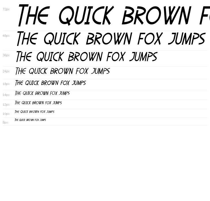 SF Diego Sans Condensed Oblique Waterfall