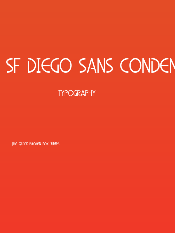 SF Diego Sans Condensed Poster