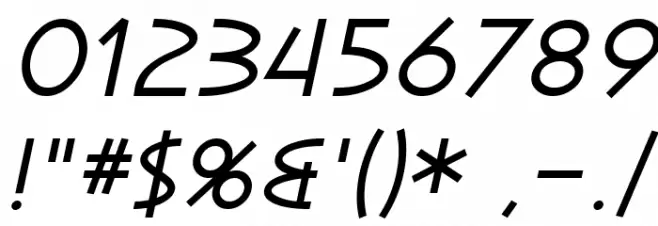 SF Diego Sans Oblique Font OTHER CHARS